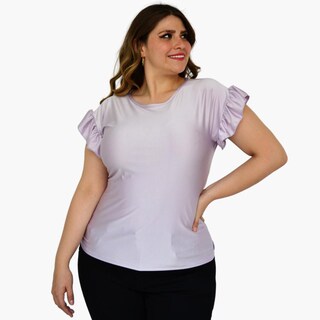 Foto 1 | Foto 1 | Blusa Satinada Roman Fashion 1777 color Púrpura Talla Extra