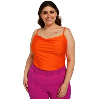 Foto 5 | Foto 5 | Top de Tirantes Roman Fashion BL-ELY-0424 color Naranja Tallas Extras