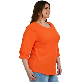 Foto 2 | Foto 2 | Blusa Roman Fashion BL-GR-1814 color Naranja Tallas Extras