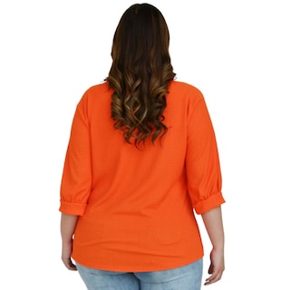 Foto 3 | Foto 3 | Blusa Roman Fashion BL-GR-1814 color Naranja Tallas Extras