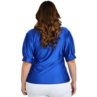 Foto 3 | Foto 3 | Blusa Escote V Roman Fashion 1772 color Azul para Mujer