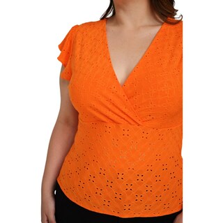 Foto 4 | Foto 4 | Blusa Roman Fashion BL-ELY-0315 color Naranja sin Mangas para Mujer