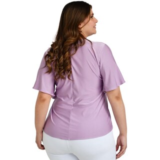 Foto 3 | Foto 3 | Blusa Roman Fashion Manga 3/4 color Púrpura para Mujer