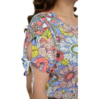 Foto 4 | Foto 4 | Blusa Estampada Roman Fashion color Azul para Mujer