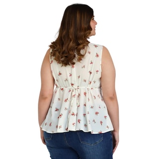 Foto 4 | Foto 4 | Blusa Línea A Zenobia Tallas Extras 10957 color Blanco Floreado