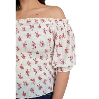 Foto 4 | Foto 4 | Blusa Campesina Zenobia Tallas Extras 11459 color Blanco