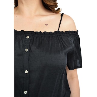 Foto 4 | Foto 4 | Blusa Campesina Zenobia 11016 color Negro con Tirantes Tallas Extras