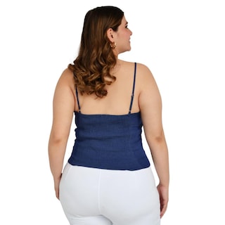 Foto 3 | Foto 3 | Blusa Zenobia 11565 Tallas Extras Azul de Mezclilla