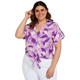 Foto 1 | Foto 1 | Blusa con Moño Roman Fashion color Púrpura para Mujer