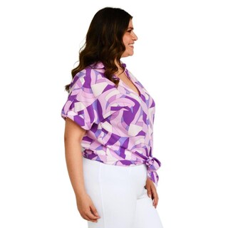 Foto 2 | Foto 2 | Blusa con Moño Roman Fashion color Púrpura para Mujer