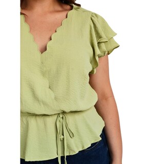 Foto 4 | Foto 4 | Blusa Manga Mariposa Roman Fashion Tallas Extras color Verde