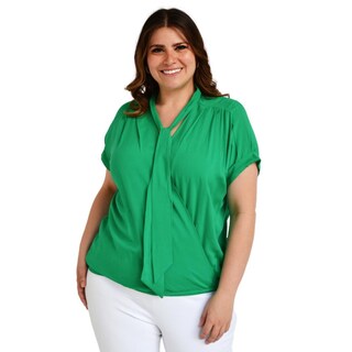 Foto 1 | Foto 1 | Blusa con Corbata Roman Fashion 1833 color Verde para Mujer