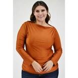 Blusa Escote Barco Roman Fashion 1852 Marrón