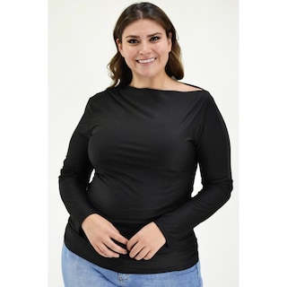 Foto 5 | Foto 5 | Blusa para Dama Roman Fashion Escote Barco color Negro