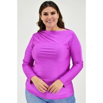 Blusa Escote Barco Roman Fashion 1852 Púrpura