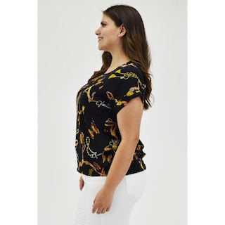 Foto 2 | Foto 2 | Blusa Manga Corta Roman Fashion Tallas Extras 5523 color Negro