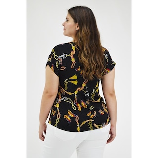Foto 3 | Foto 3 | Blusa Manga Corta Roman Fashion Tallas Extras 5523 color Negro
