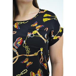 Foto 4 | Foto 4 | Blusa Manga Corta Roman Fashion Tallas Extras 5523 color Negro