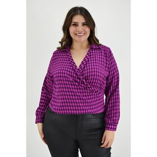 Foto 5 | Foto 5 | Blusa Cruzada Roman Fashion Tallas Extras 1835 color Púrpura
