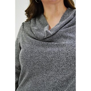Foto 4 | Foto 4 | Blusa Cuello Drapeado Roman Fashion Tallas Extras 11904 color Gris