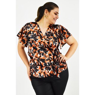 Foto 5 | Foto 5 | Blusa Manga Mariposa Roman Fashion Tallas Extras 1840 Negro