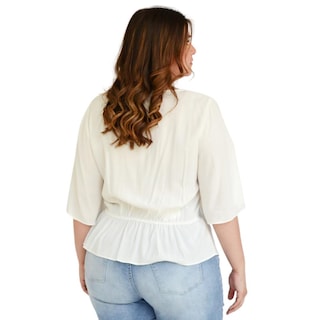 Foto 3 | Foto 3 | Blusa Roman Fashion Blanca para Mujer