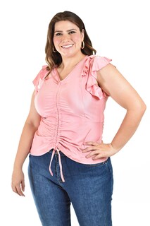 Foto 1 | Foto 1 | Blusa Con Jareta Roman Fashion /tallas Extras, 1779 (rosa) Rosa