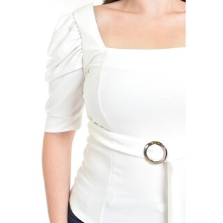 Foto 4 | Foto 4 | Blusa Roman Fashion Blanca para Mujer