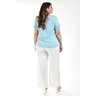 Foto 3 | Foto 3 | Blusa Roman Fashion Azul Tallas Extras para Mujer