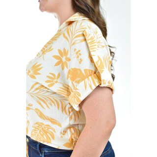 Foto 6 | Foto 6 | Blusa Fresca Con Moño Roman Fashion /tallas Extras, 1819 (beige Flor) Beige