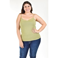 Camiseta Básica De Tirantes Roman Fashion /tallas Extras, 001 (pistache) Verde