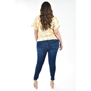 Foto 4 | Foto 4 | Blusa Fresca Con Moño Roman Fashion /tallas Extras, 1819 (beige Flor) Beige