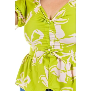Foto 3 | Foto 3 | Blusa con Jareta Roman Fashion Tallas Extras Verde Lima para Mujer