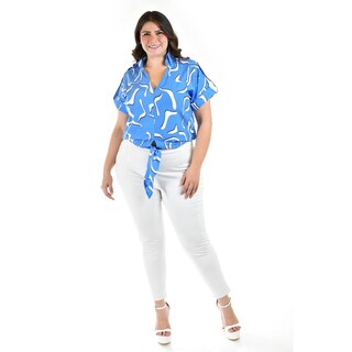 Foto 4 | Foto 4 | Blusa Roman Fashion Azul para Mujer