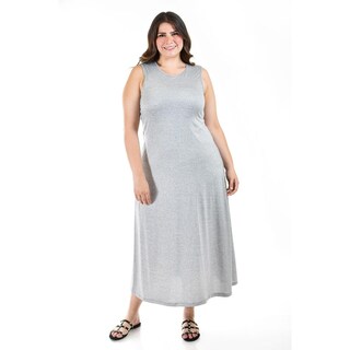Foto 4 | Foto 4 | Maxivestido con Strech Roman Fashion Tallas Extras Gris para Mujer