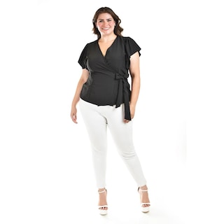 Foto 5 | Foto 5 | Blusa Manga Mariposa Roman Fashion /tallas Extras, 1840 (negro) Negro