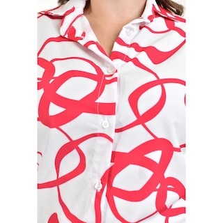 Foto 4 | Foto 4 | Blusa Con Nudo Roman Fashion /tallas Extras, 1865 (blanco /fiusha) Blanco