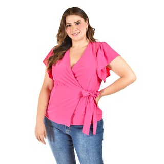 Foto 4 | Foto 4 | Blusa Manga Mariposa Roman Fashion /tallas Extras, 1840 (fiusha) Fucsia