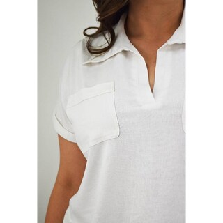 Foto 4 | Foto 4 | Camisa De Lino Roman Fashion /tallas Extras, 2295 (blanco) Blanco