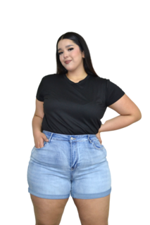 Foto 1 | Foto 1 | Blusa Casual María Ferré 2533l Negro Manga Corta Para Mujer Tallas Extras
