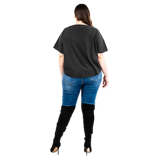 Foto 3 | Foto 3 | Blusa Escote Drapeado Roman Fashion /tallas Extras, 228 (negro) Negro