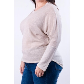 Foto 5 | Foto 5 | Blusa Manga Murcielago Roman Fashion /tallas Extras, 8848 (beige) Beige
