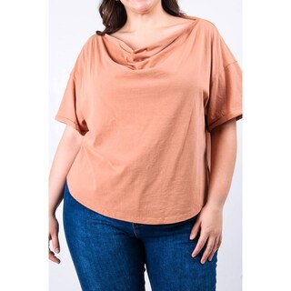 Foto 4 | Foto 4 | Blusa Escote Drapeado Roman Fashion /tallas Extras, 228 (cafe) Cafe