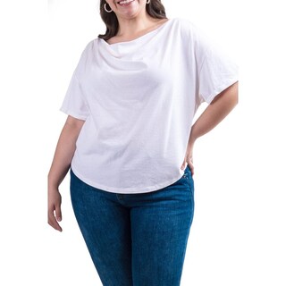 Foto 5 | Foto 5 | Blusa Escote Drapeado Roman Fashion /tallas Extras, 228 (blanco) Blanco