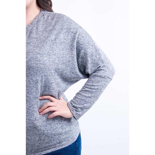 Foto 4 | Foto 4 | Blusa Manga Murcielago Roman Fashion /tallas Extras, 8848 (gris) Gris