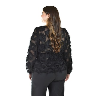 Foto 3 | Foto 3 | Blusa Con Diseño Texturizado Roman Fashion / Tallas Extras, 5105 (negro) Negro