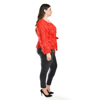 Foto 2 | Foto 2 | Blusa Con Diseño Texturizado Roman Fashion / Tallas Extras, 5105 (rojo) Rojo