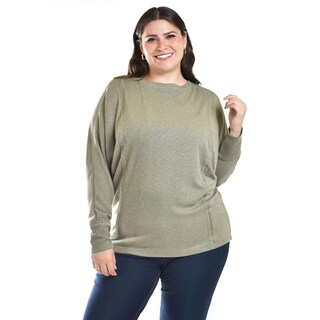 Foto 1 | Foto 1 | Blusa con Manga Kimono Roman Fashion Tallas Extras 1041 Verde