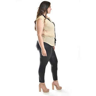Foto 2 | Foto 2 | Blusa Con Detalle De Encanje Roman Fashion /tallas Extras, 8004 (beige) Beige