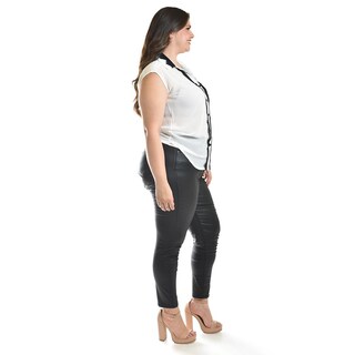 Foto 2 | Foto 2 | Blusa Con Detalle De Encanje Roman Fashion /tallas Extras, 8004 (blanco) Blanco